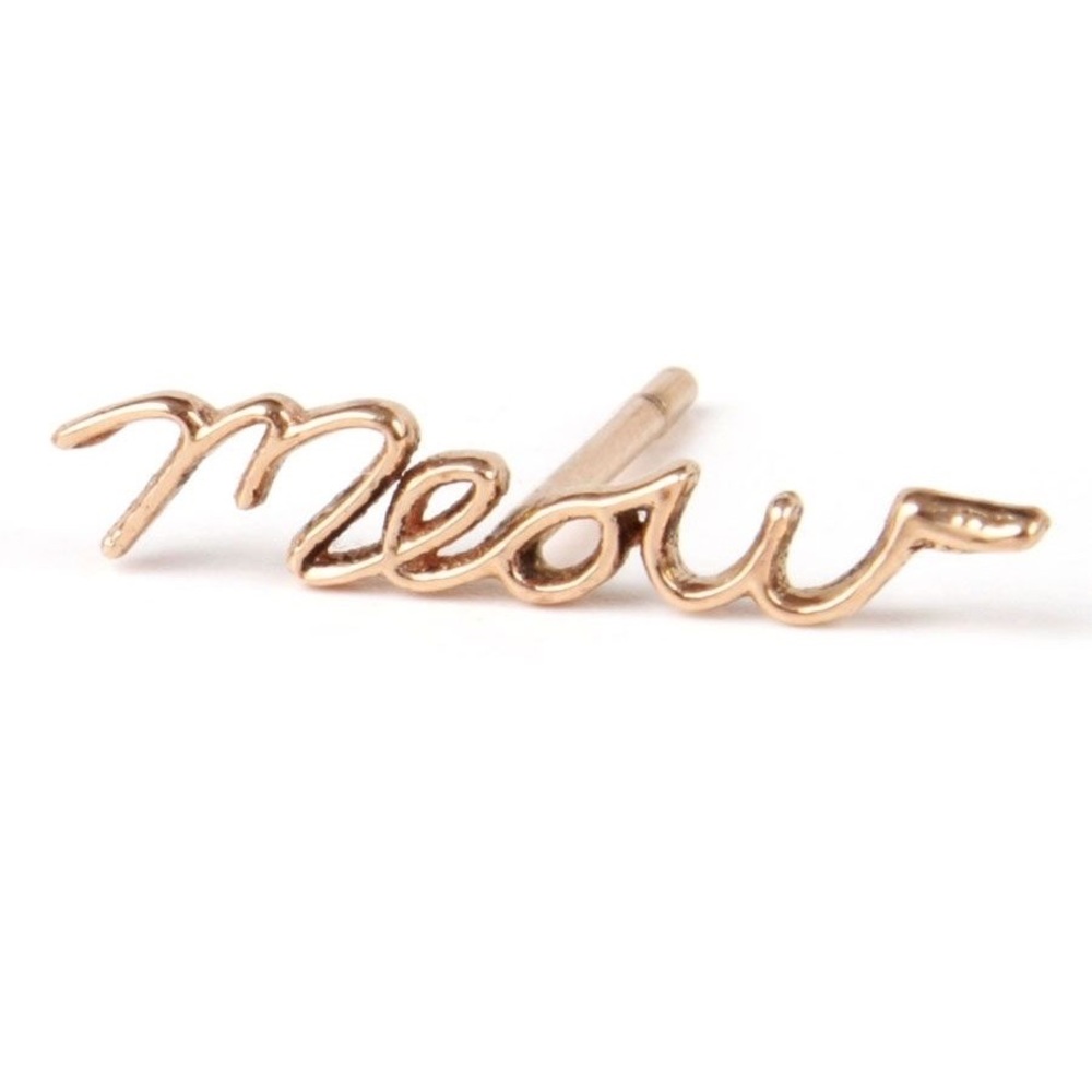 Catbird cats meow stud